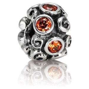 PANDORA Retired Orange Primrose Path Charm